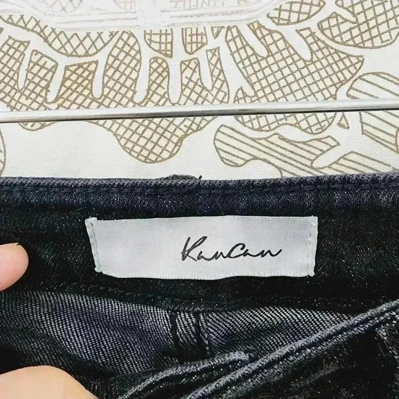 KanCan Estilo Distressed Skinny High Rise Black Jeans Women's 27 - Picture 5 of 9